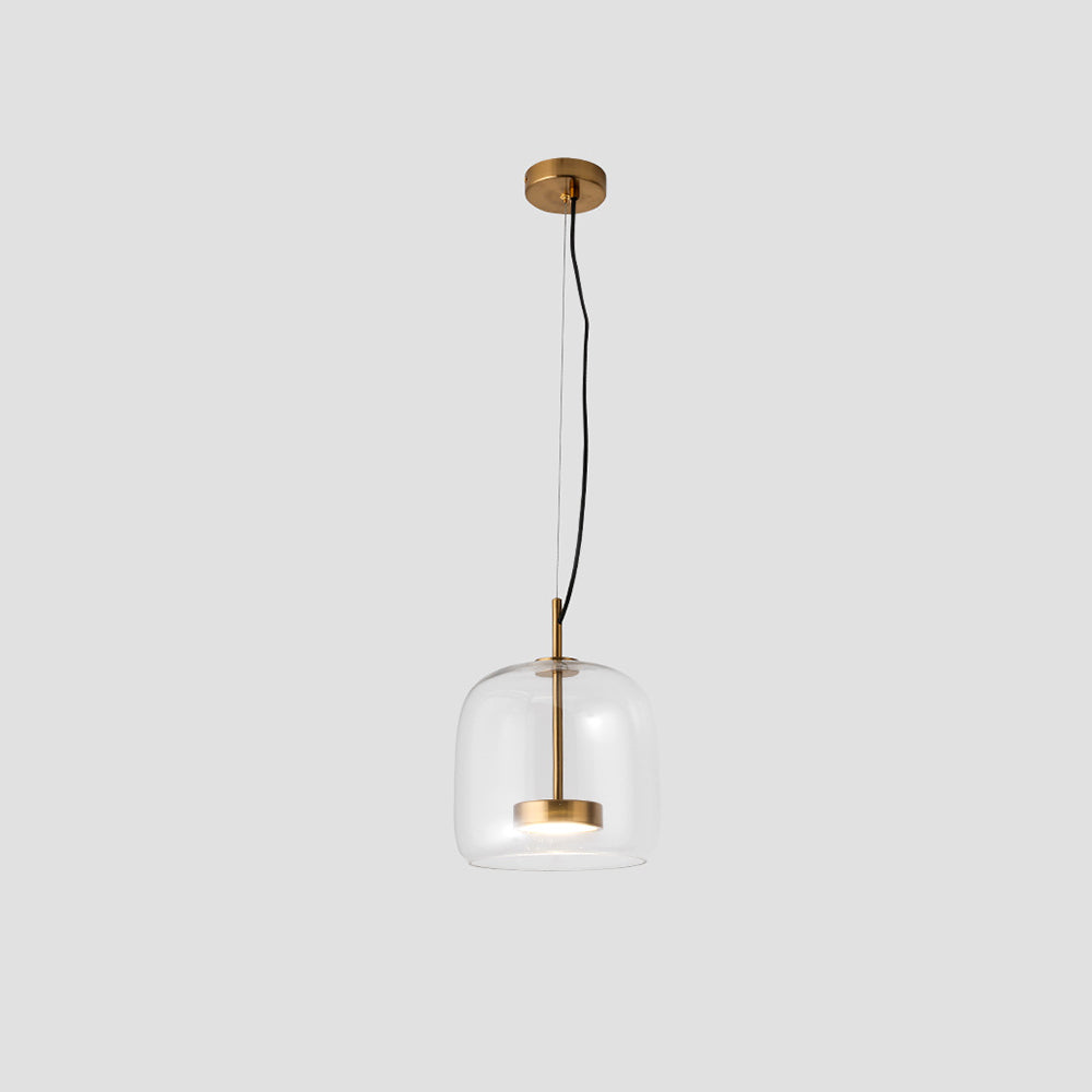 Amber Glass Pendant Light | Vintage Style | Warm LED Glow | Justerbar Höjd