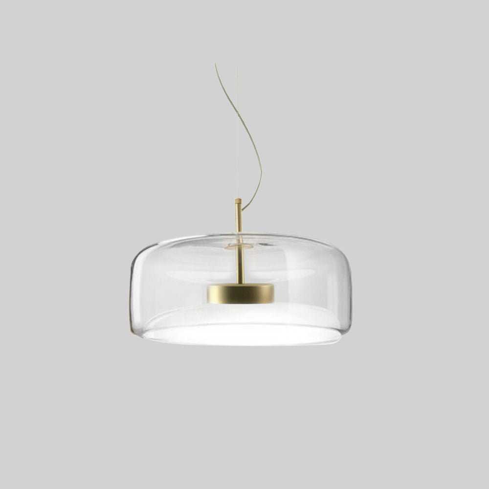 Amber Glass Pendant Light | Vintage Style | Warm LED Glow | Justerbar Höjd