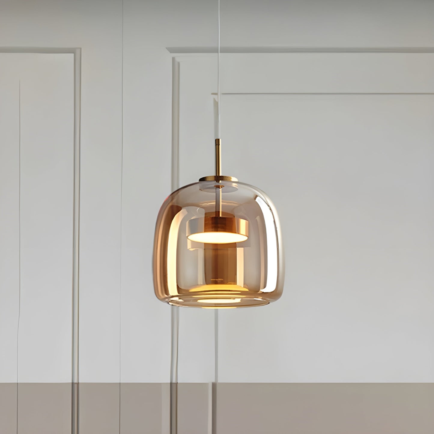LED-hänglampa i glas - retrodesign med varmt ljus för matsal och kök