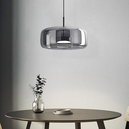 Amber Glass Pendant Light | Vintage Style | Warm LED Glow | Justerbar Höjd