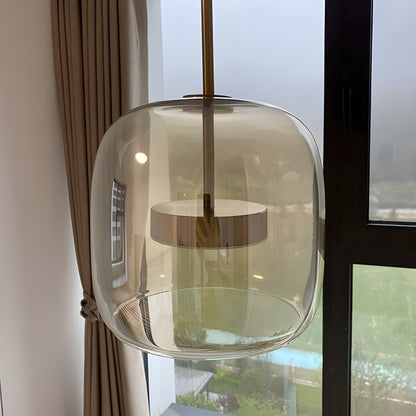 LED-hänglampa i glas - retrodesign med varmt ljus för matsal och kök
