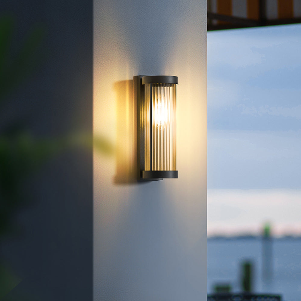 Utomhus Glas Vägglampa Modern Metall Design