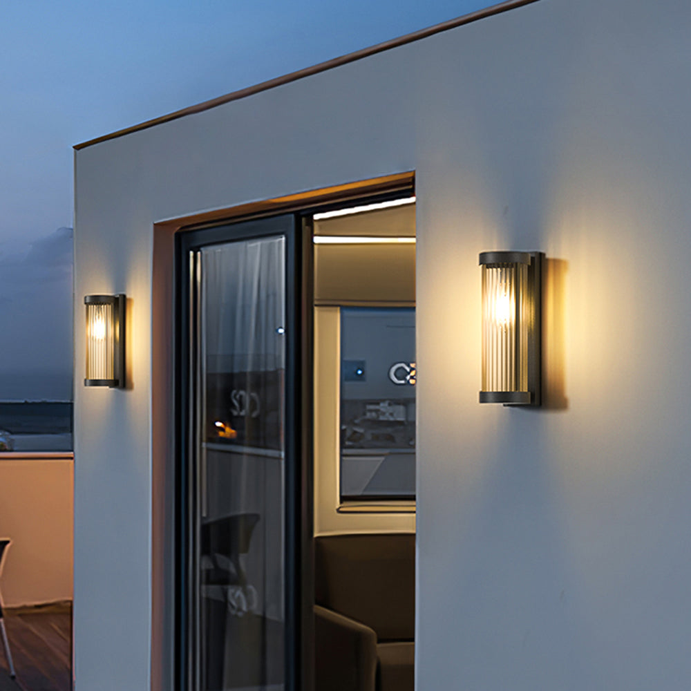 Utomhus Glas Vägglampa Modern Metall Design