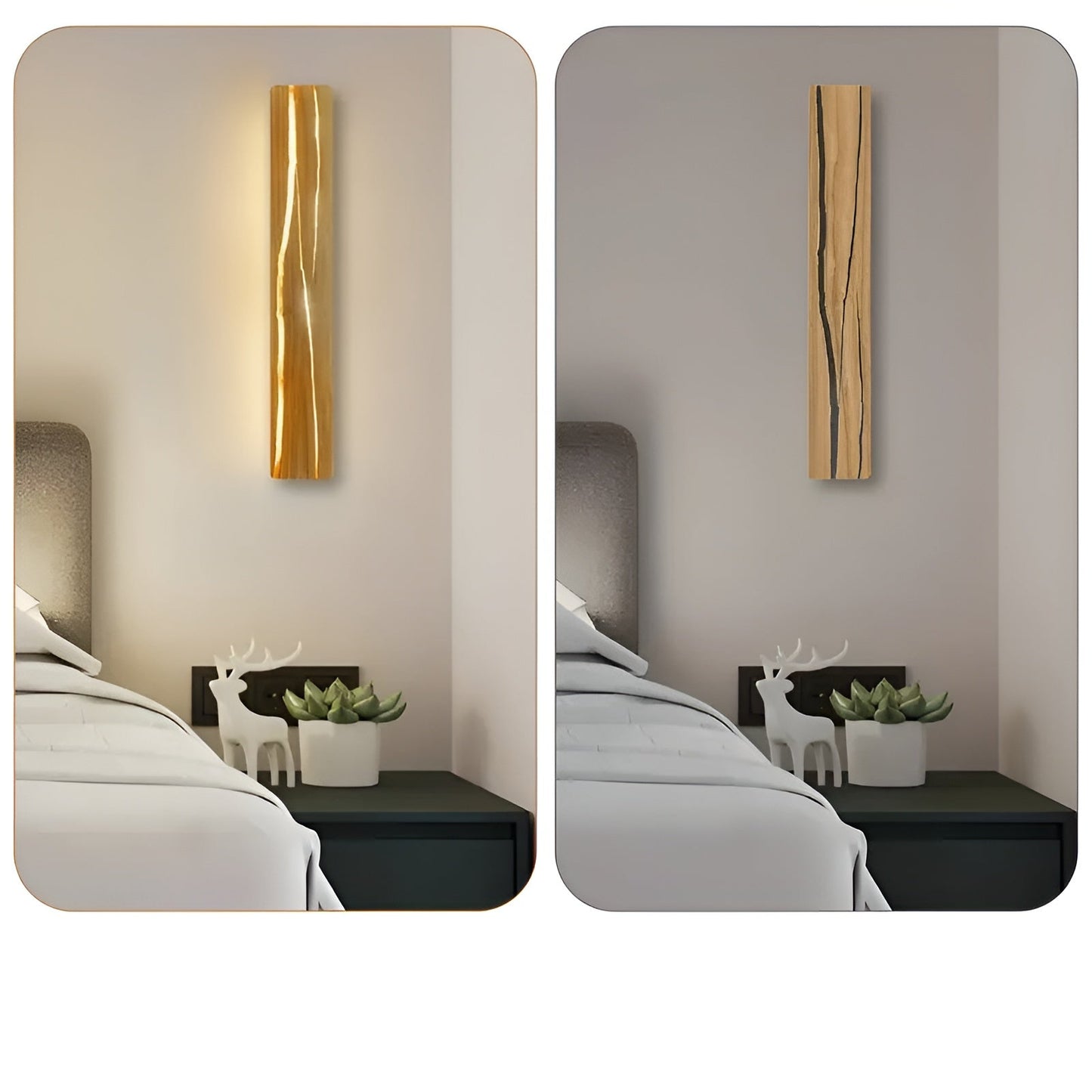 LED Vägghylla i trä – Modern design för vardagsrum och sovrum