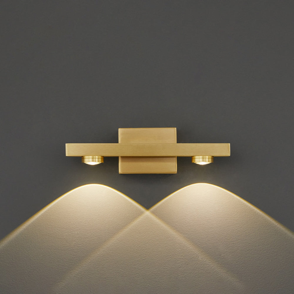 Freja - Modern LED Vägglampa, Svart/Guld, Badrum, Metall