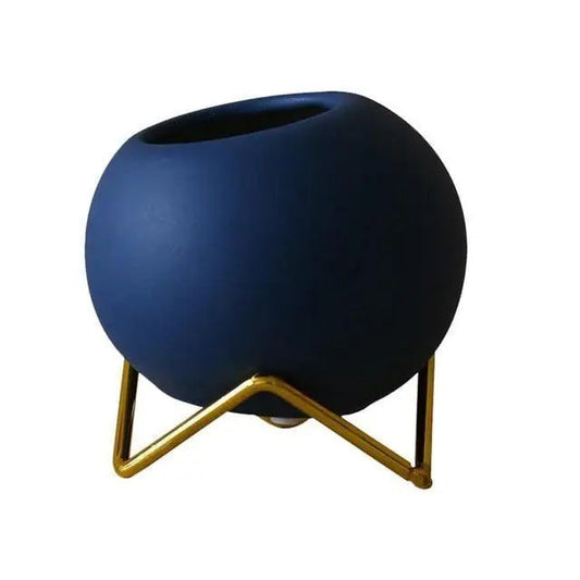 Carvallo – Modern Keramisk Blomkruka med Stilig Ställning