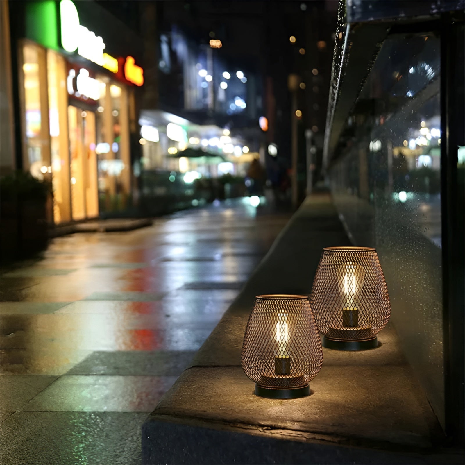 CageLuxe Lampa - Trådlös metallbur LED bordsbelysning