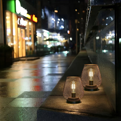 CageLuxe Lampa - Trådlös metallbur LED bordsbelysning