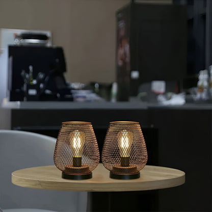 CageLuxe Lampa - Trådlös metallbur LED bordsbelysning