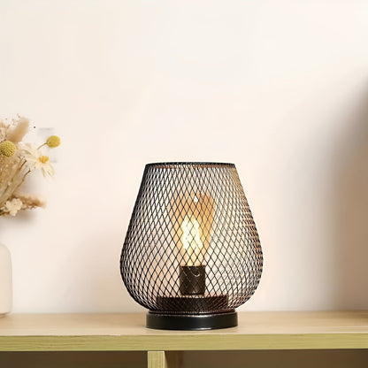 CageLuxe Lampa - Trådlös metallbur LED bordsbelysning