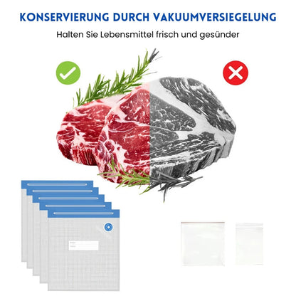 Carvallo - Bärbart vakuumförseglingsapparat med påsar