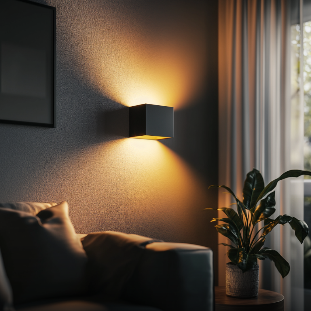 Ljuskub | Dekorativ och trådlös vägglampa