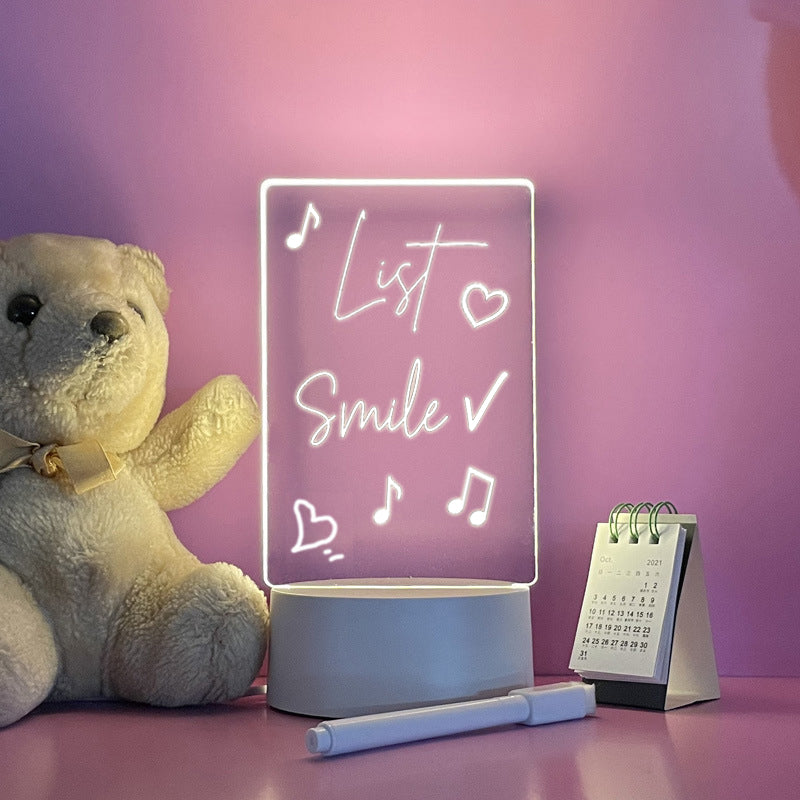 Led Meddelande Tavla Skrivbordslampa Akrylskylt