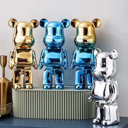 Aesthetic Bear Figur Figur Keramik Staty för Lyxigt Vardagsrumsdekoration