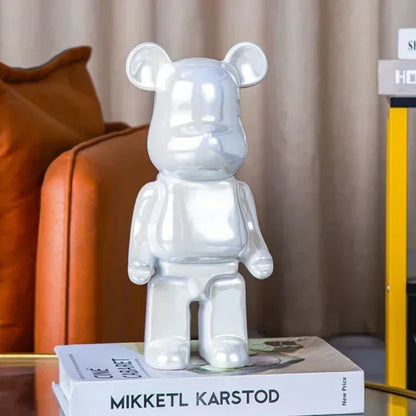 Aesthetic Bear Figur Figur Keramik Staty för Lyxigt Vardagsrumsdekoration