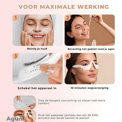 Terapeutisk EMS-glasögon med rödljusteknologi