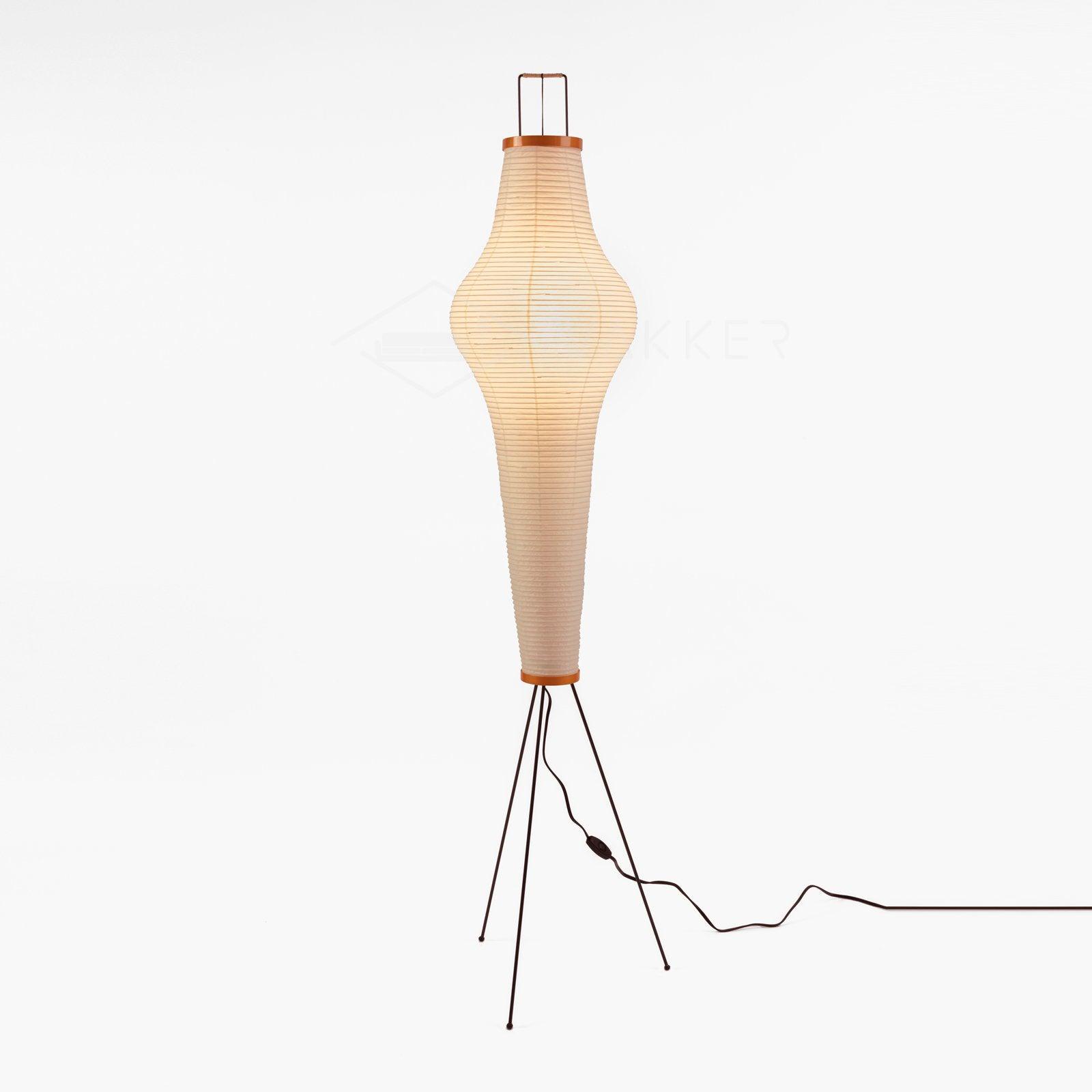 Lunora Haze | Skulptural golvlampa i rispapper i Japandi-stil