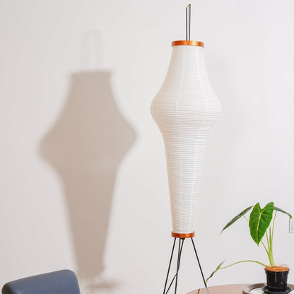 Lunora Haze | Skulptural golvlampa i rispapper i Japandi-stil