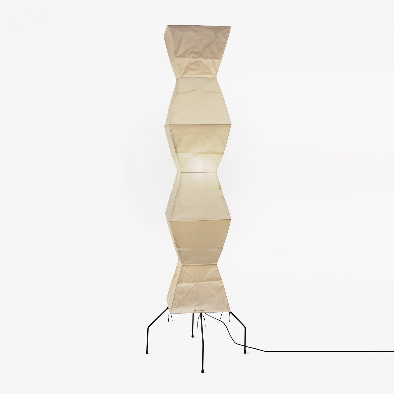 Lunora Haze | Skulptural golvlampa i rispapper i Japandi-stil