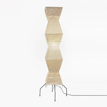 Lunora Haze | Skulptural golvlampa i rispapper i Japandi-stil