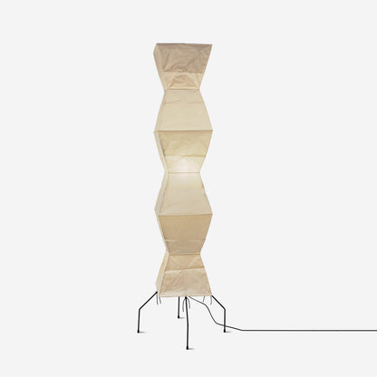 Lunora Haze | Skulptural golvlampa i rispapper i Japandi-stil