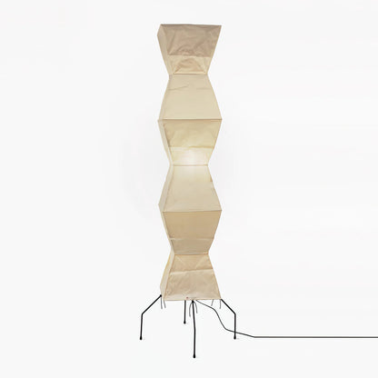 Lunora Haze | Skulptural golvlampa i rispapper i Japandi-stil