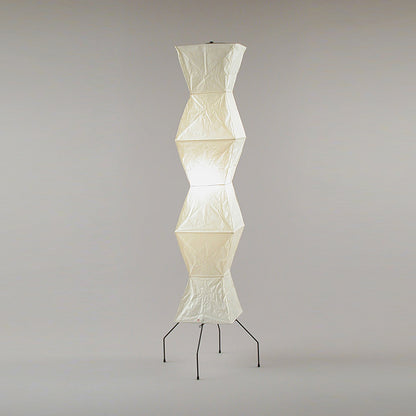 Lunora Haze | Skulptural golvlampa i rispapper i Japandi-stil