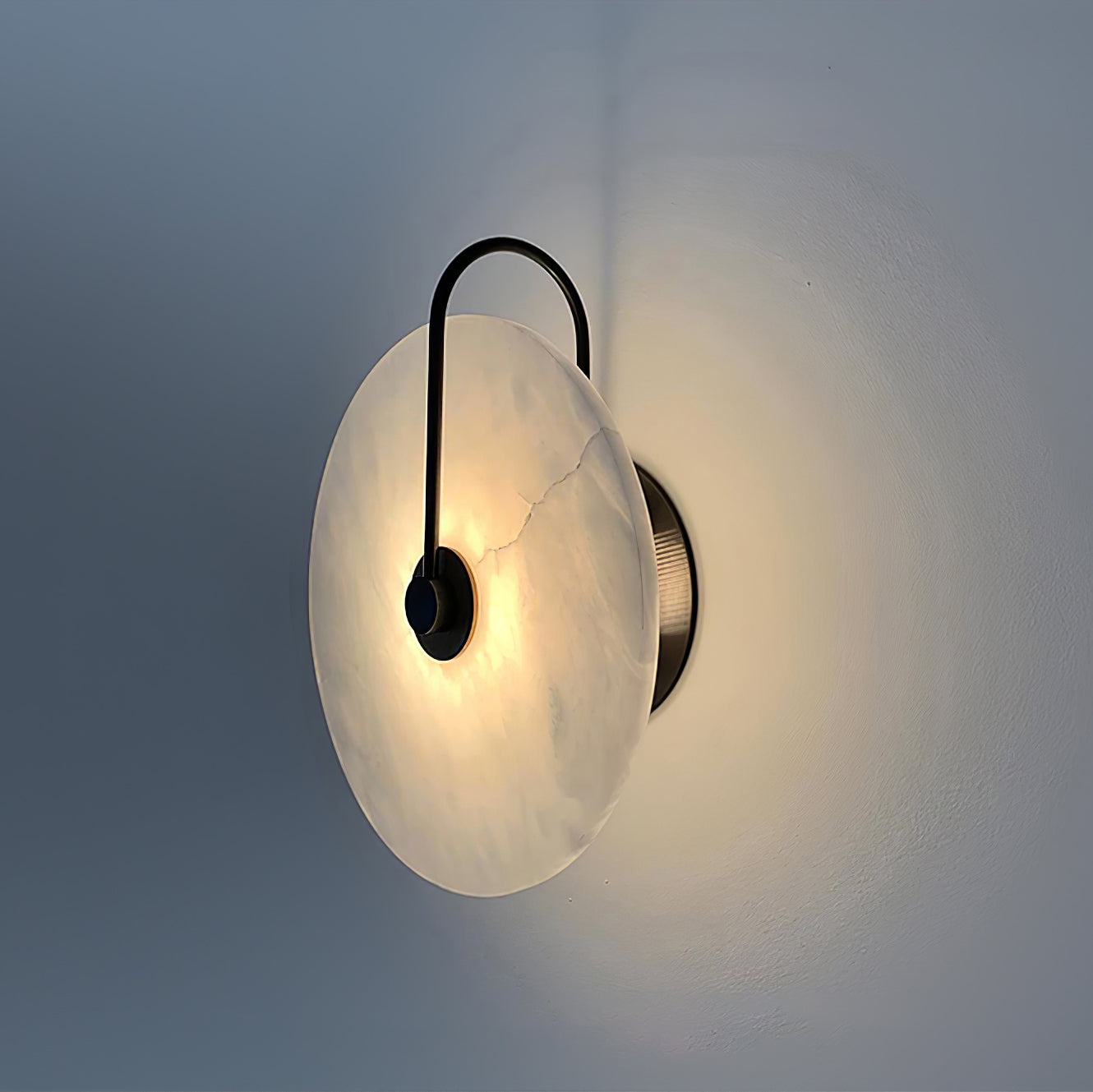 LumiStone - LED Vägglampa med Tidlös Alabaster Elegans