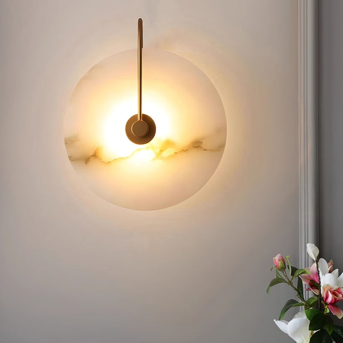 Lugnande LED Vägglampa i Alabaster