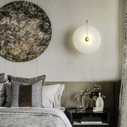 Lugnande LED Vägglampa i Alabaster