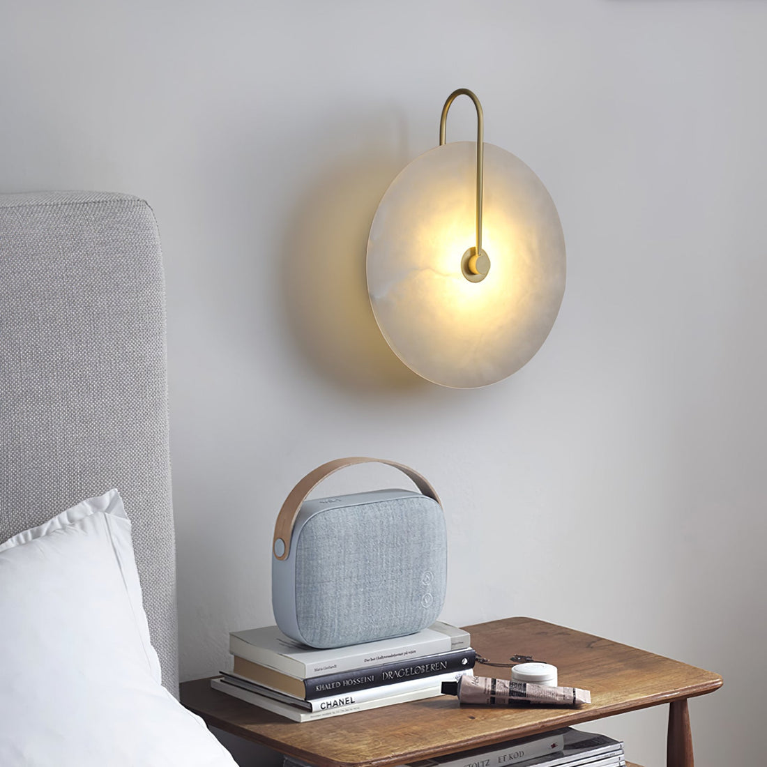 LumiStone - LED Vägglampa med Tidlös Alabaster Elegans