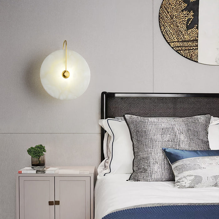 Lugnande LED Vägglampa i Alabaster