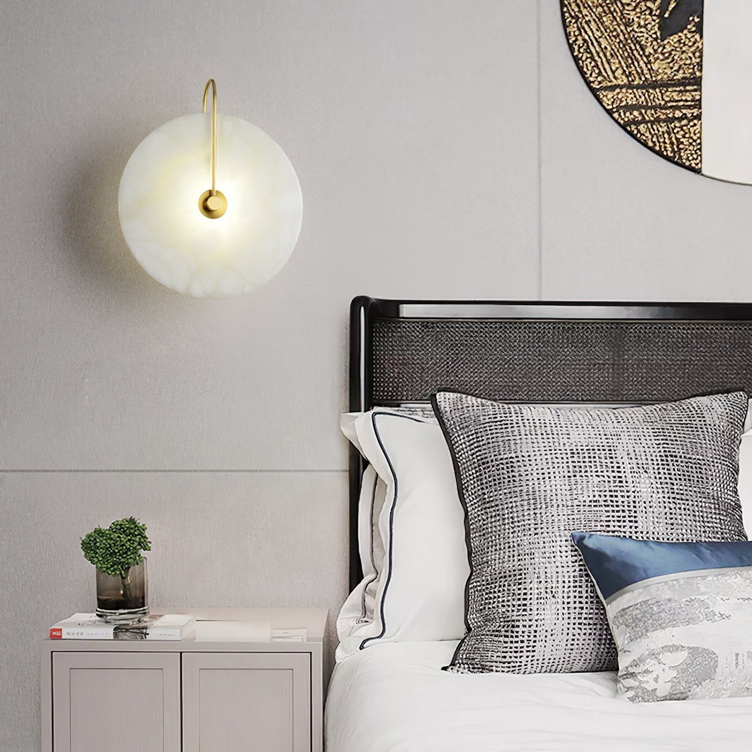 LumiStone - LED Vägglampa med Tidlös Alabaster Elegans