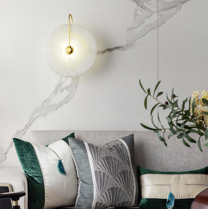 Lugnande LED Vägglampa i Alabaster