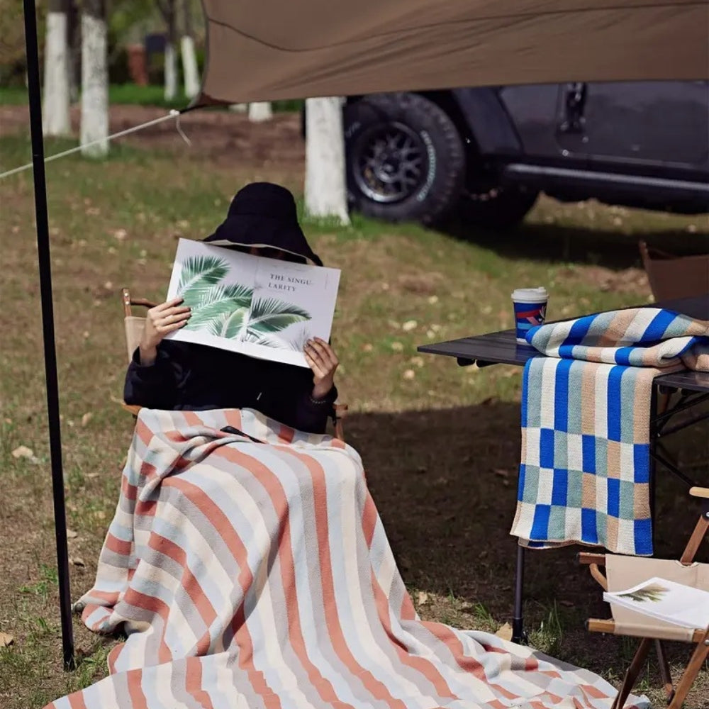 Nordica Randig Andningsbar Bomullsfilt