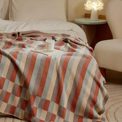 Nordica Randig Andningsbar Bomullsfilt