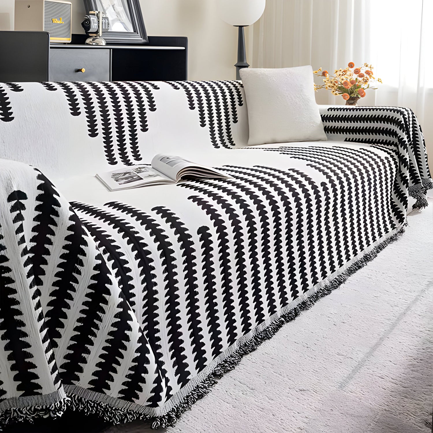 HomeHaven Cover - Dubbelsidig Chenille-tyg-sofföverdrag