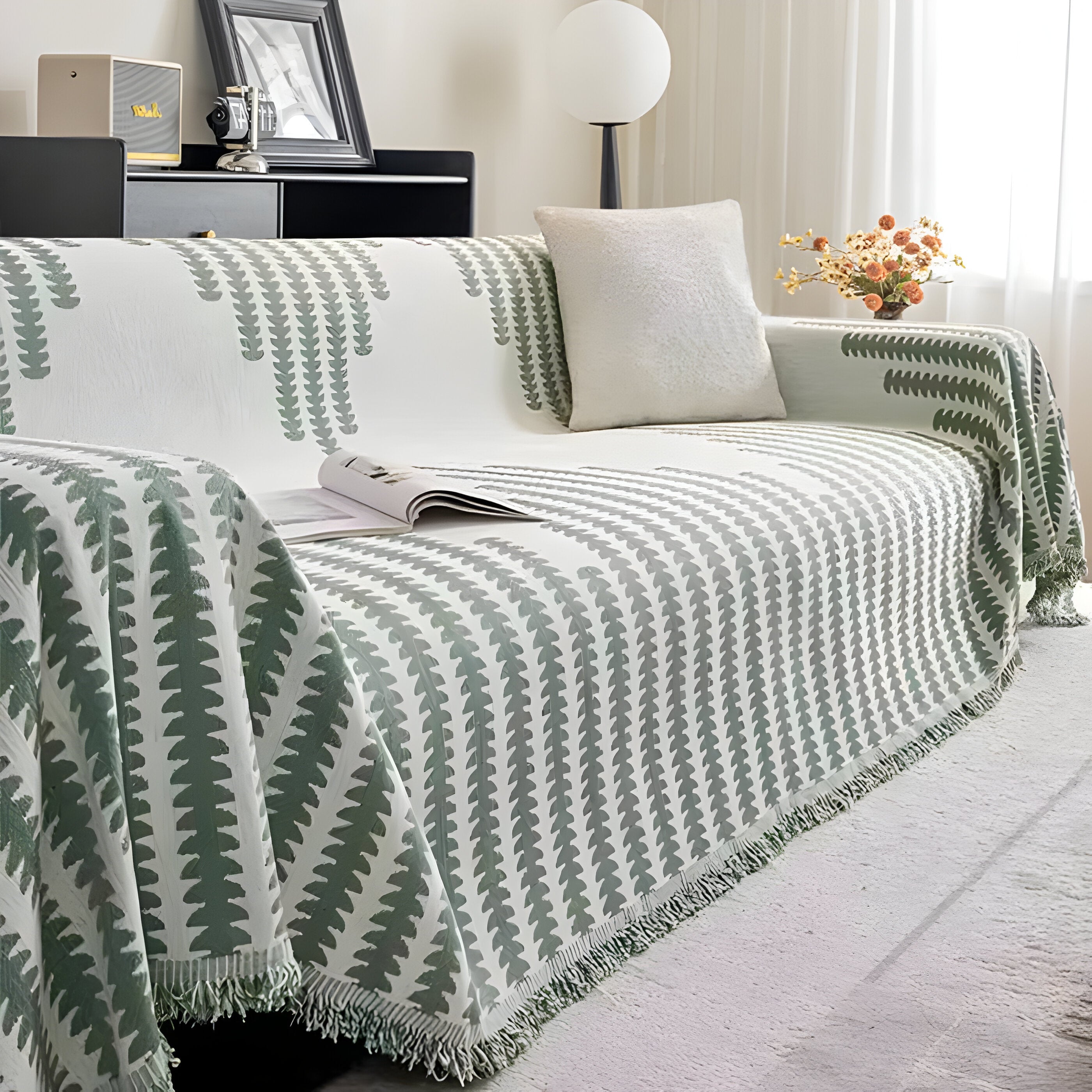 HomeHaven Cover - Dubbelsidig Chenille-tyg-sofföverdrag