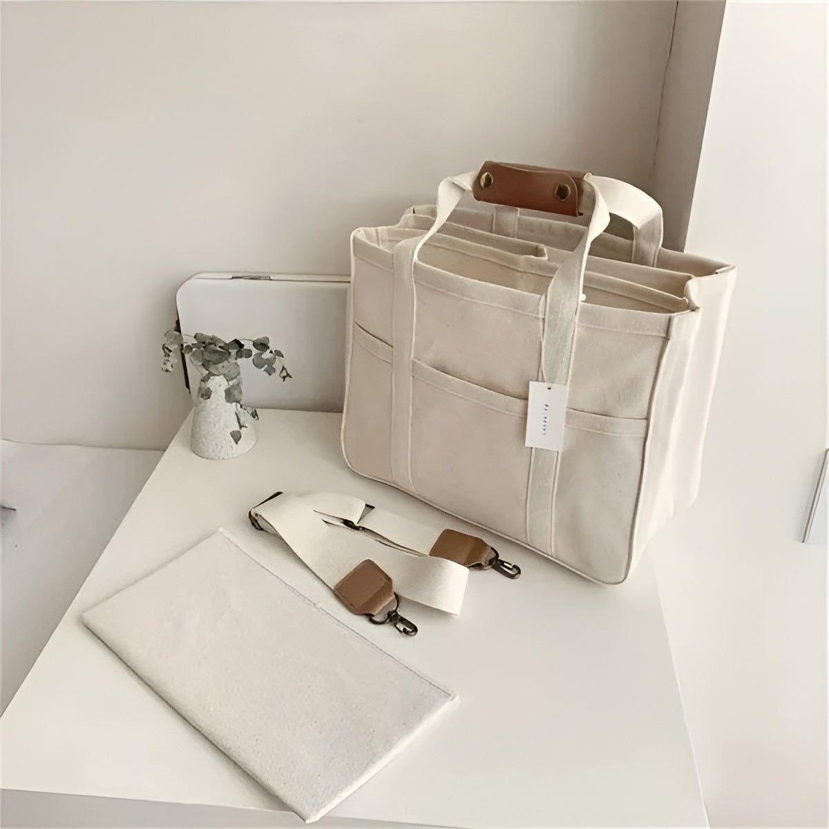 Tavolaé Canvas Tote Bag | Mångsidig &amp; Robust | Lätt &amp; Rymlig | I Beige eller Svart