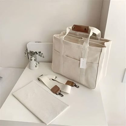 Tavolaé Canvas Tote Bag | Mångsidig &amp; Robust | Lätt &amp; Rymlig | I Beige eller Svart