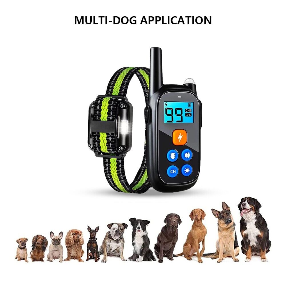 Anti-bark Elektrisk Stöt Djur Hund Träning E-halsband Lydnad Fjärrkontroll