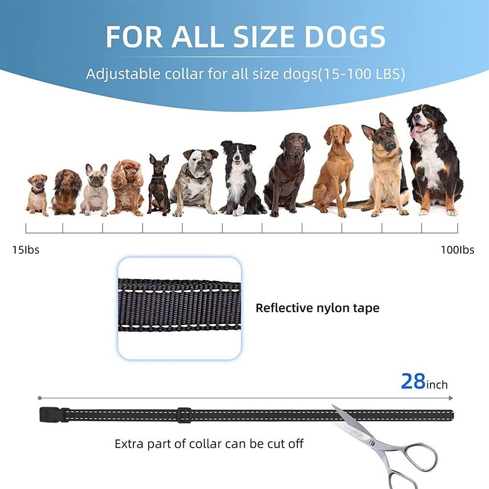 Anti-bark Elektrisk Stöt Djur Hund Träning E-halsband Lydnad Fjärrkontroll