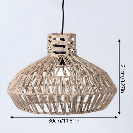 AntiqueWeave Lamp - Antik Lampa Av Handflettad Rattan