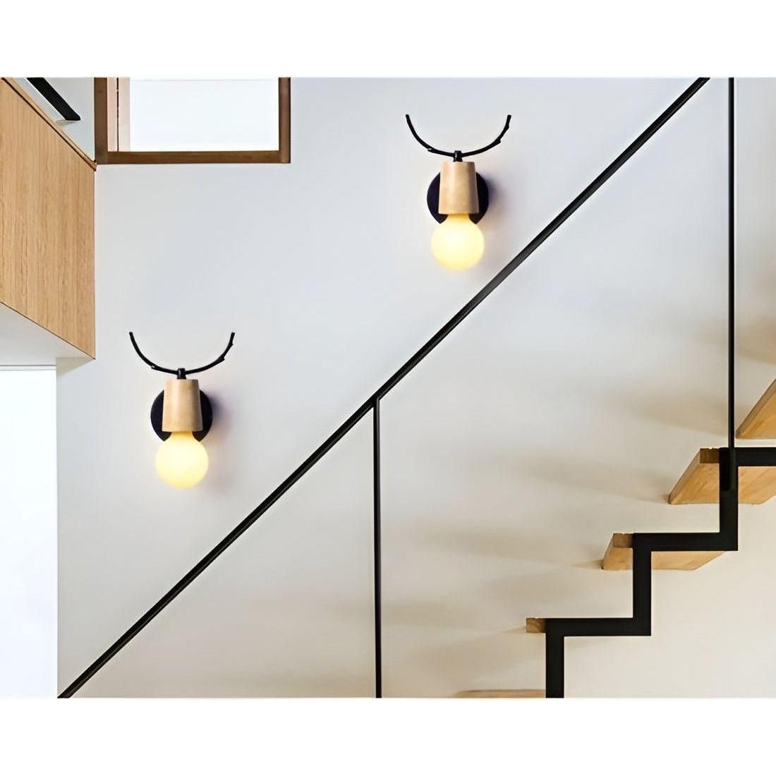 AntlerSpark Light - Nordisk Macaron Horn LED Vägglampa
