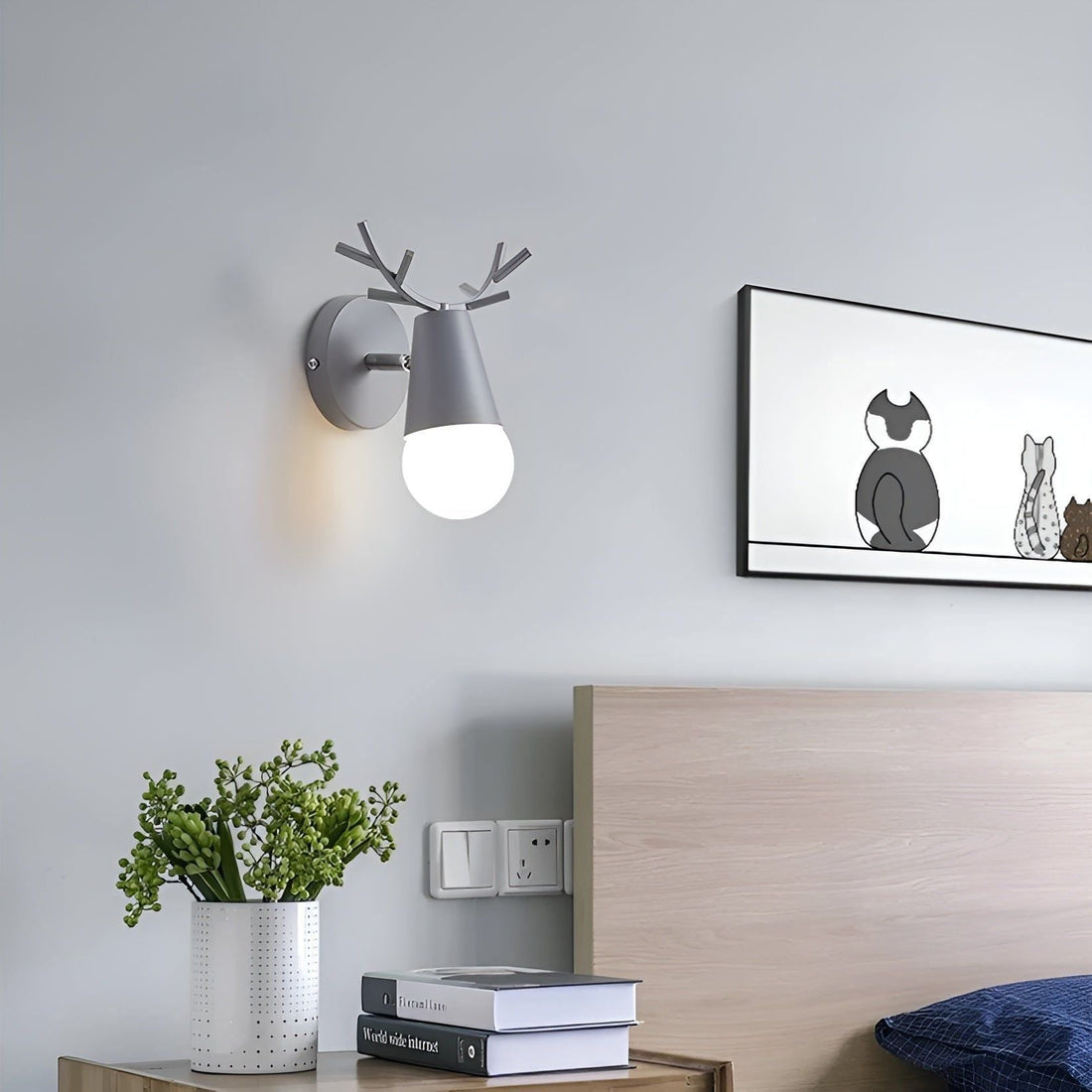 AntlerSpark Light - Nordisk Macaron Horn LED Vägglampa
