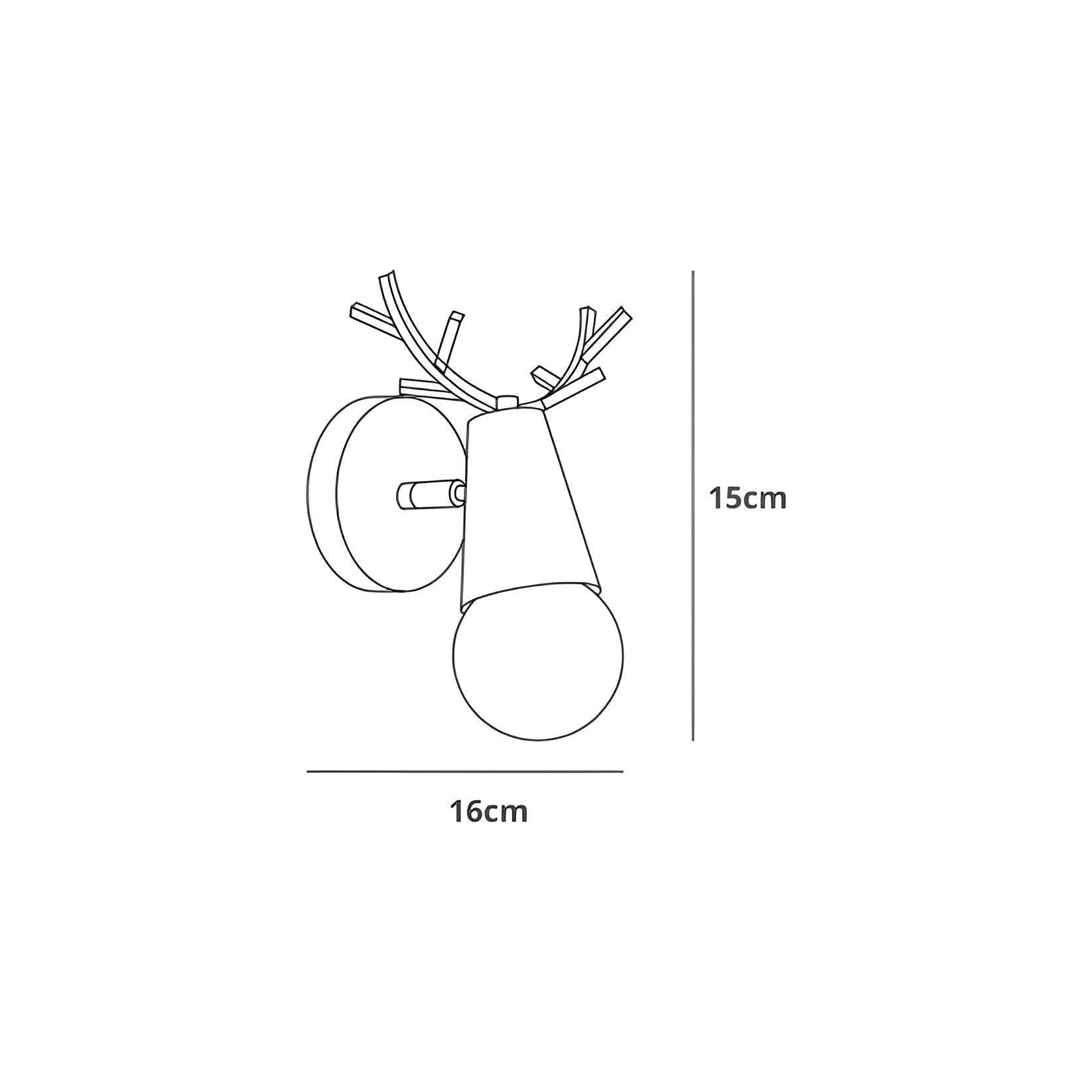 AntlerSpark Light - Nordisk Macaron Horn LED Vägglampa