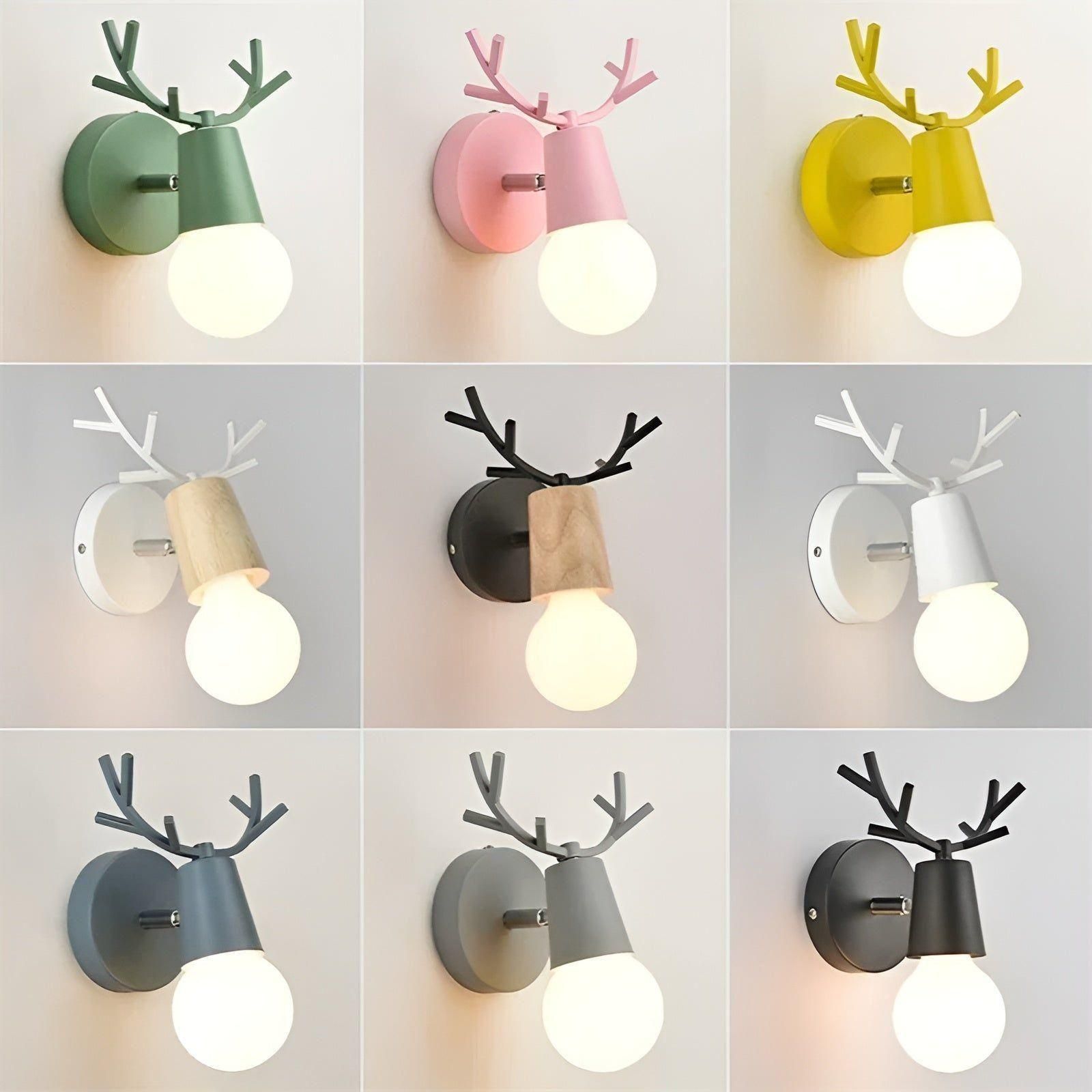 AntlerSpark Light - Nordisk Macaron Horn LED Vägglampa
