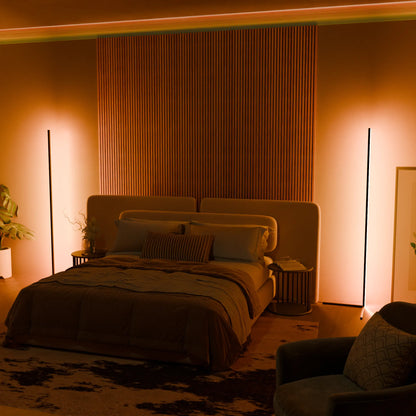Apollo LED Golvlampa - Modern och Färgglad Belysning för Stilsäkra Interiörer
