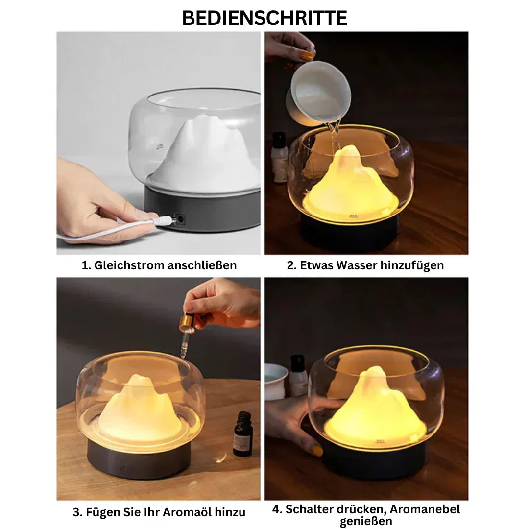 Aromaterapi-luftrenare – Elegant ultraschall-diffuser med LED &amp; doftolje-funktion