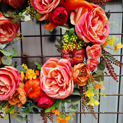 RusticLeaf - Charming artificial wreath for outdoor charm